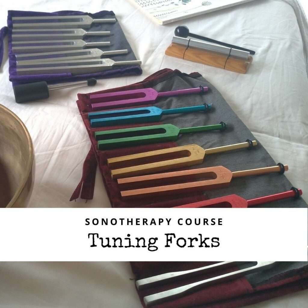 Human Using Tuning Forks Tuning Fork Sonotherapy Course - Learn Sound Healing